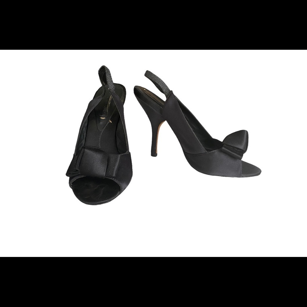 BCBG Satin Peep Toe Sling Back w/ Bow [ PRE-LOVED]